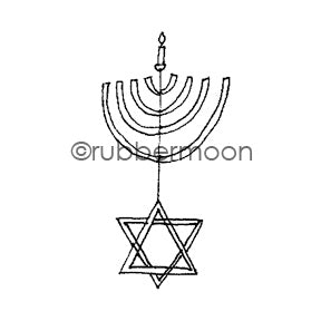 Jone Hallmark | JH7569C - Hanukkah Happiness - Rubber Art Stamp