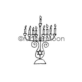 Jone Hallmark | JH7570B - Mini Menorah - Rubber Art Stamp