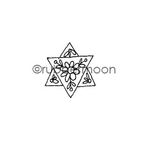 Jone Hallmark | JH7571B - Whimsical Star of David - Rubber Art Stamp