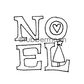 Jone Hallmark | JH7572D - Noel Square - Rubber Art Stamp