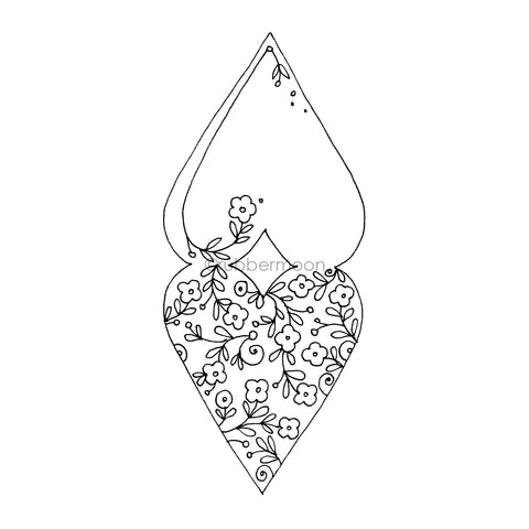 Jone Hallmark | JH7637J - Heart and a Half - Rubber Art Stamp