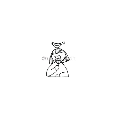 Jone Hallmark | JH7653E - Birdie Girlie - Rubber Art Stamp