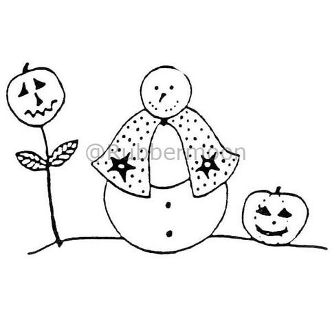 pumpkin flower snowman