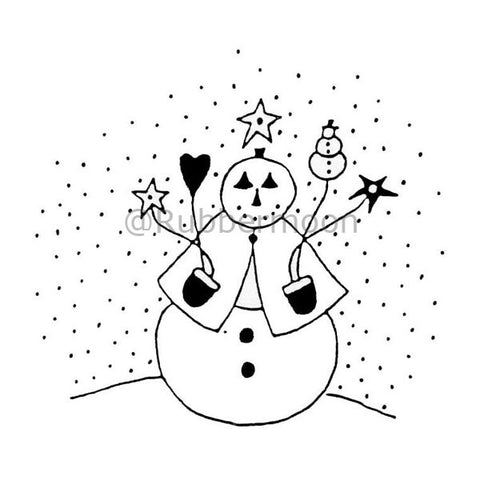 snowman stars & hearts 