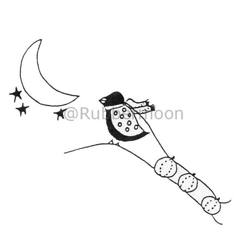 bird sled & moon