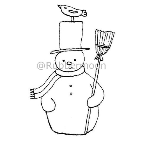 snowman w/bird