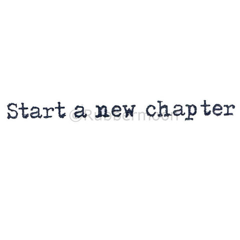 start a new chapter