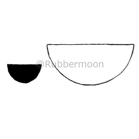 positive half cup (large) w/negative half cup (small)