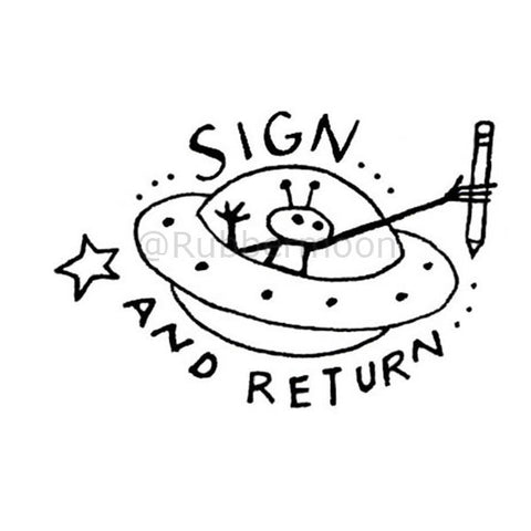 sign and return art stamp