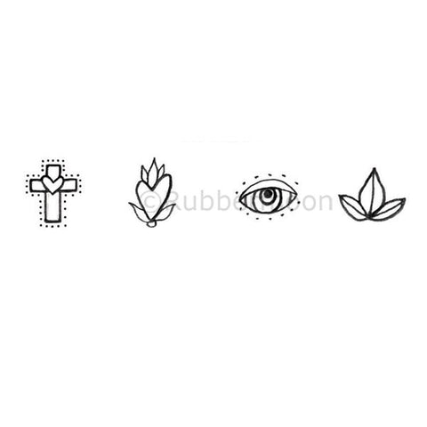 Kae Pea | KP5300F - Tiny Milagros Cube - Rubber Art Stamp