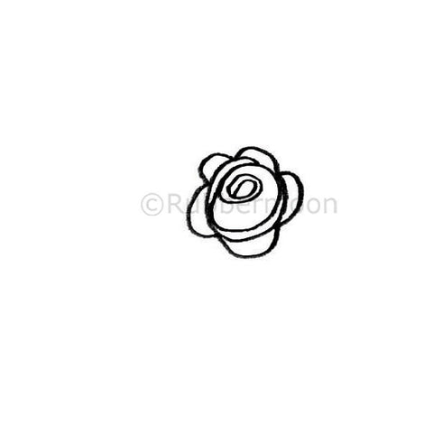 Kae Pea | KP5306C - Small Rosette - Rubber Art Stamp