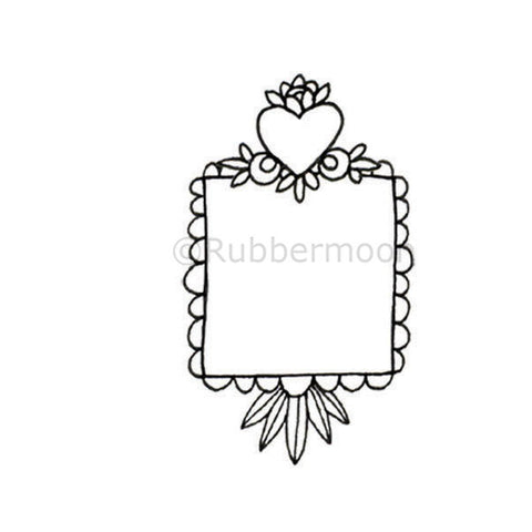 Kae Pea | KP5341F - Tiny Heart Niche - Rubber Art Stamp