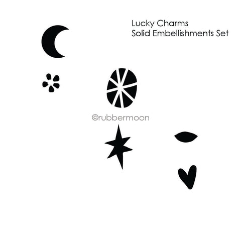 Kae Pea | KP2156I - Lucky Charms Embellishments Set - Rubber Art Stamps