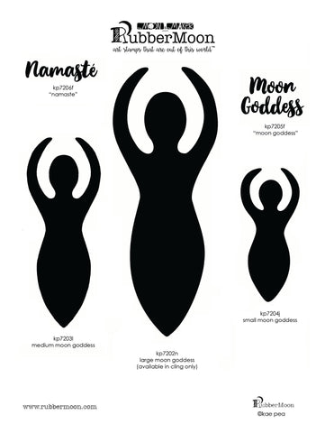 Kae Pea | KPMG5 - Moon Goddess Set - Rubber Art Stamps