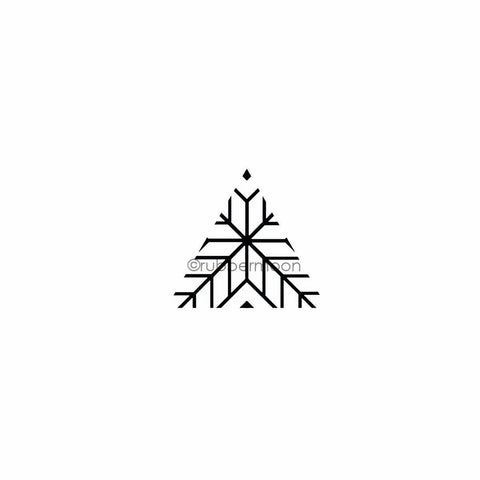 Nathalie Kalbach | NK7755E - Star Triangle - Rubber Art Stamp