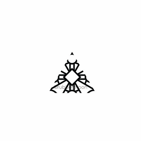Nathalie Kalbach | NK7756E - Stained Glass Triangle - Rubber Art Stamp