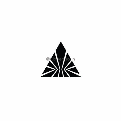 Nathalie Kalbach | NK7758E - Sunburst Triangle - Rubber Art Stamp