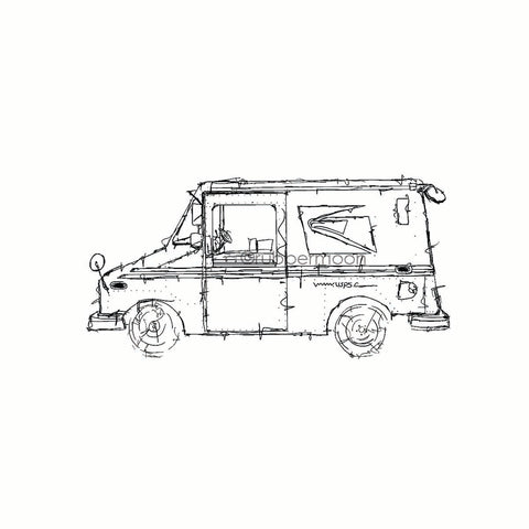 Nathalie Kalbach | NK7798G - Neither Rain, Nor Sleet... - Rubber Art Stamp
