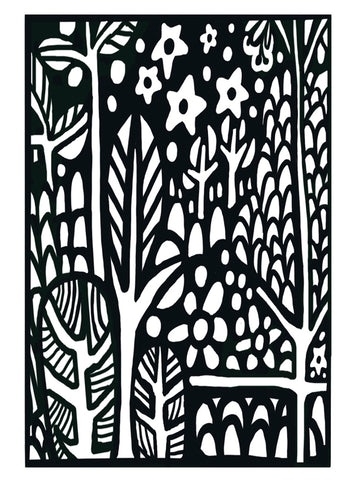 Kae Pea | KP7848 - Nouveau Landscape - Rubber Art Stamp