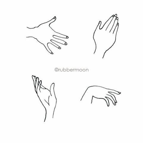 Sunny Carvalho | SC7777H - Hand Signals Cube - Rubber Art Stamp