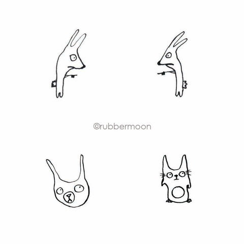 Sunny Carvalho | SC7780H - Sunny Bunny Cube - Rubber Art Stamp
