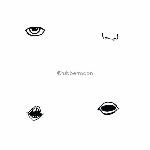 Sunny Carvalho | SC7786G - Sunny Face-Maker Cube - Rubber Art Stamp
