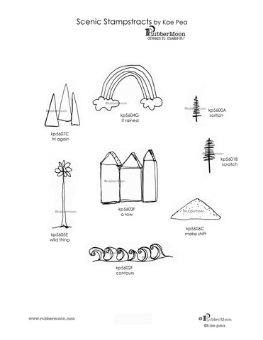 Kae Pea | KPSSS08 | Scenic Stampstracts Stamp Set