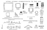 Kae Pea | KPUW22 | Urban Whimsy Stampstracts Complete Set - 251C