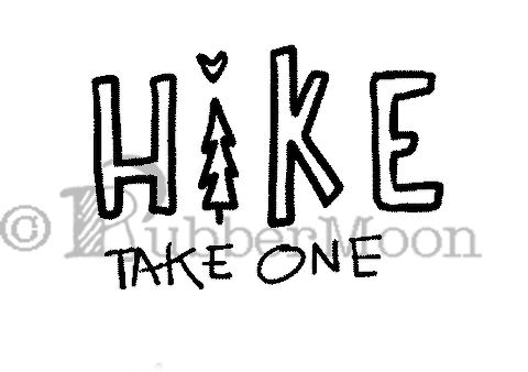 Kae Pea | KP7897G - HIKE Take One - Rubber Art Stamp