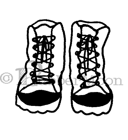 Kae Pea | KP7900G - Hiking Boots- Rubber Art Stamp