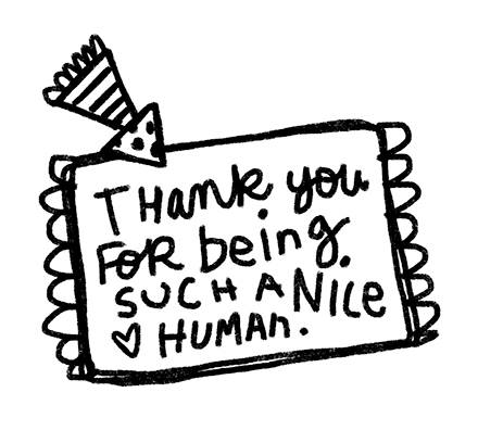 Kae Pea | KP7806H - "Nice Human" - Rubber Art Stamp