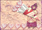 Marylinn Kelly | MK382C - Heart w/ Swirl - Rubber Art Stamp