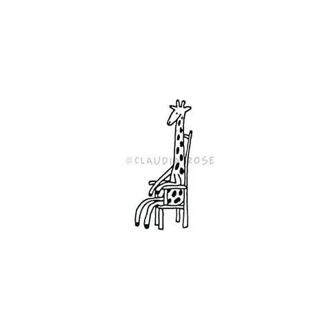 Claudia Rose | CR3512D - Anita Giraffe - Rubber Art Stamp