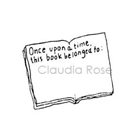 Claudia Rose | CR208D - Bookplate - Rubber Art Stamp