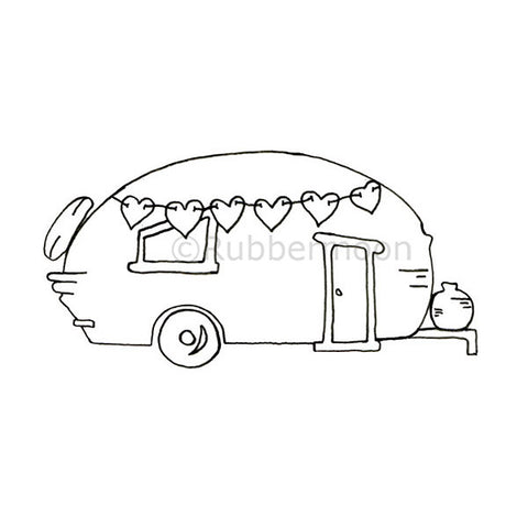 Barb Rogers | BR5266I - Sweetheart of a Camper - Rubber Art Stamp