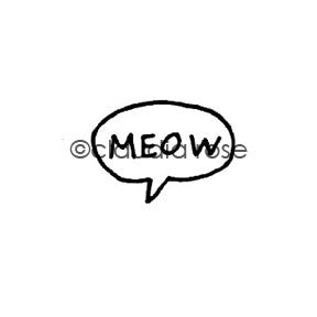 Claudia Rose | CR1120AA - Meow Word Balloon - Rubber Art Stamp