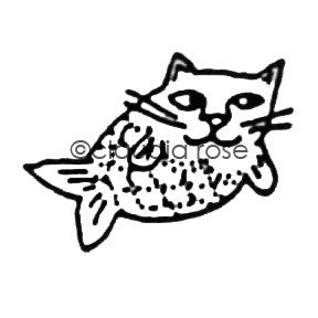Claudia Rose | CR131B - Catfish (small) - Rubber Art Stamp