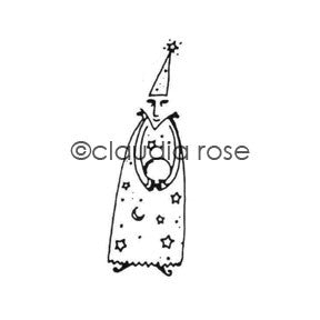 Claudia Rose | CR189E - Royal Court Wizard - Rubber Art Stamp