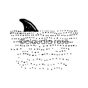 Claudia Rose | CR223E - Shark Fin - Rubber Art Stamp