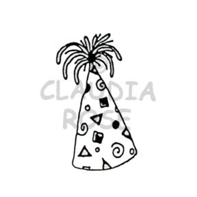 Party Hat Rubber Art Stamp
