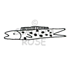 Spotted Fish Rubber Art Stamp