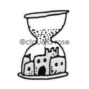 Claudia Rose | CR401B - Sand Castle Time - Rubber Art Stamp