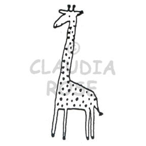 Dot the Giraffe Rubber Art Stamp