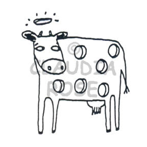 Holy Cow  Rubber Art Stamp