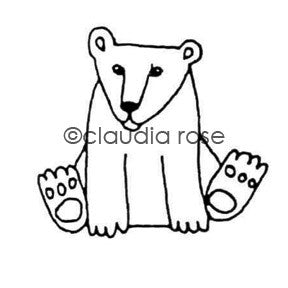 Claudia Rose | CR518E - Ted Polar - Rubber Art Stamp
