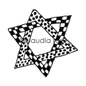 Claudia Rose | CR520F - Fun Jewish Star (large) - Rubber Art Stamp