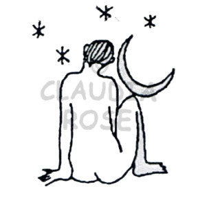 Moon Goddess  Rubber Art Stamp
