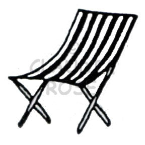 beach chair art stamp