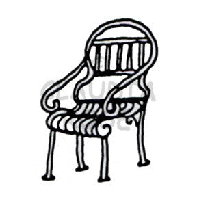 parisian chair art stamp