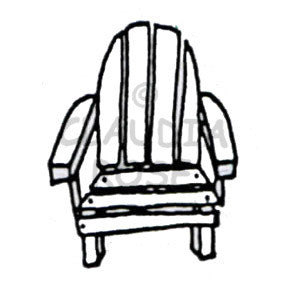 Adirondack Chair  Rubber Art Stamp